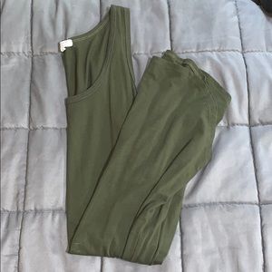 Olive green tank dress